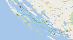 Zobrazení trasy plavby lodí
